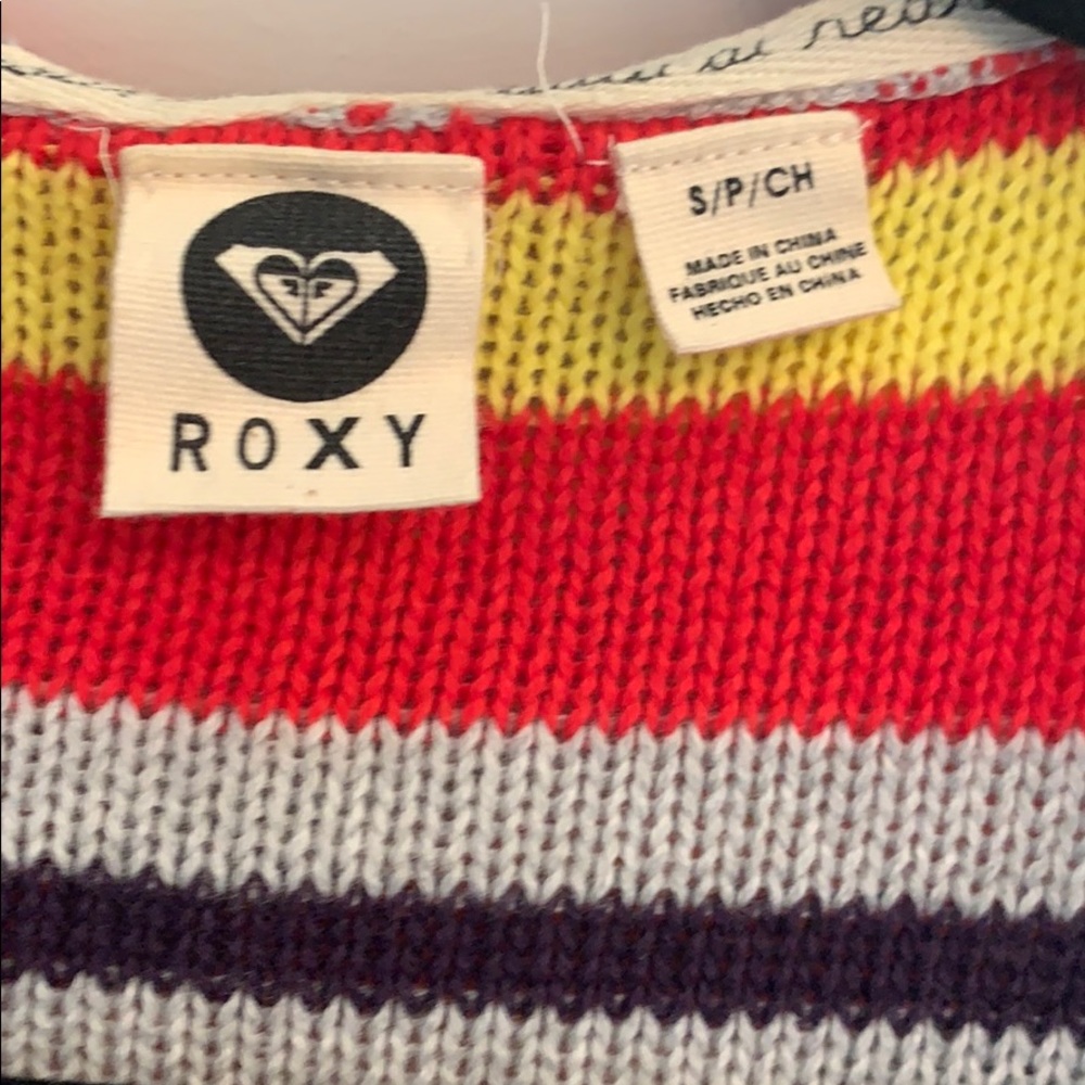 Cute Multi Colored Button Up Sweater - image 2